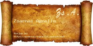 Zsarnai Agnella névjegykártya